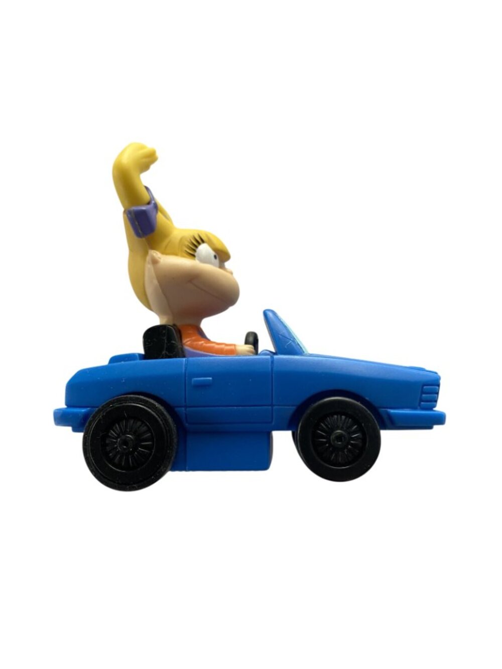 1998 Burger King Angelica Rugrats Toy Car Viacom Klasky Csupo Blue Convertible - Picture 6 of 7